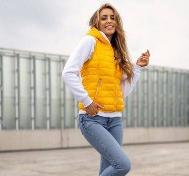 Gilet polaire chaud à capuche pour femme – Gilet matelassé léger pour l'automne et l'hiver, coupe ajustée, style ethnique, décontracté_voghion.com