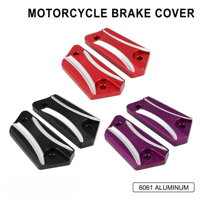 High-Quality Aluminum Motorcycle Brake Pump Cover - Lightweight & Durable Upgrade For Enhanced Performance (Red/Black/Purple, 5x3x2cm)_voghion.com