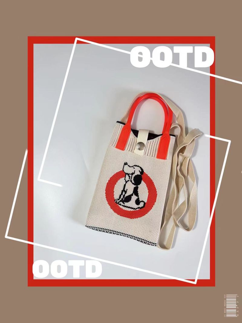 Nuova borsa per cellulare lavorata a maglia, da donna, carina, in stile coreano, per studenti, a tracolla, alla moda, piccola borsa_voghion.com