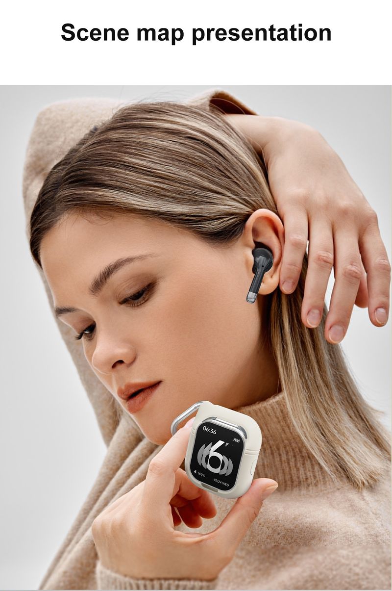 D8Pro Çok Fonksiyonlu Akıllı Saat Kulaklık İki Bir Arada Bluetooth Çağrı Sağlık İzleme NFC Spor Saati_voghion.com