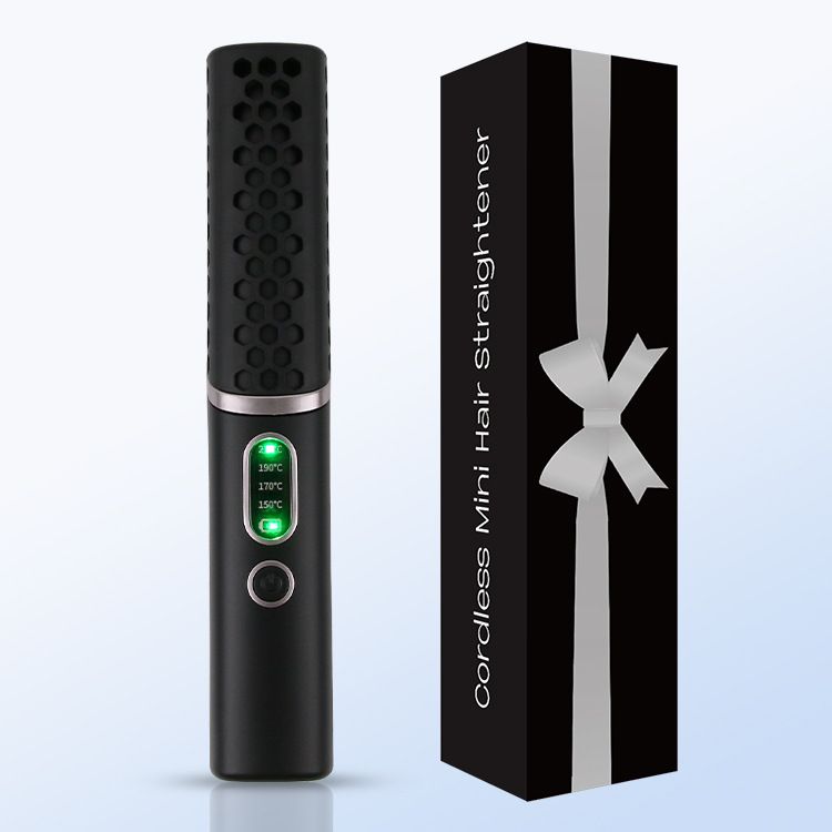 Elektrische Spulenschiene, kabellos, glattes Haar, Glättplatte, Clip, Lockenstab, klein, tragbar, europäisch, amerikanisch_voghion.com