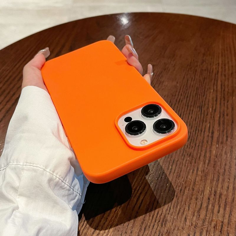 Suitable for Aple 16PROMAX solid color simple mobile phone case frosted large hole iphone14PRO soft shell protective cover_voghion.com