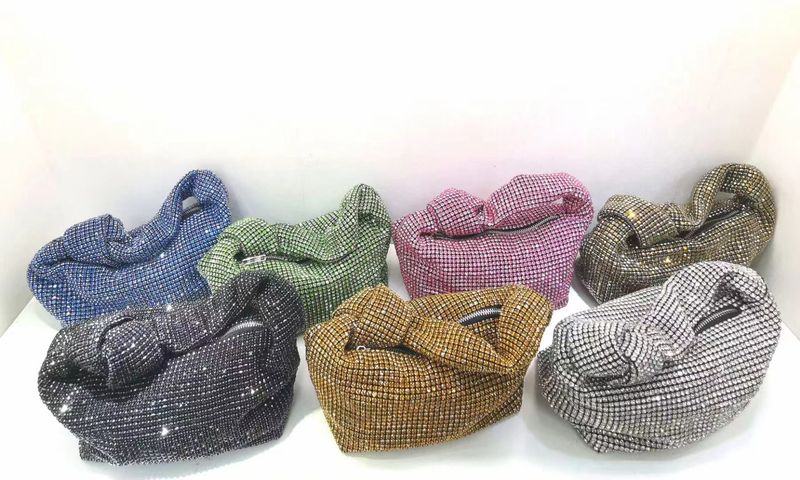 Borsa da sera a mano per donna 2024, nuova borsa a tracolla piccola di alta gamma con catena di strass, versatile_voghion.com