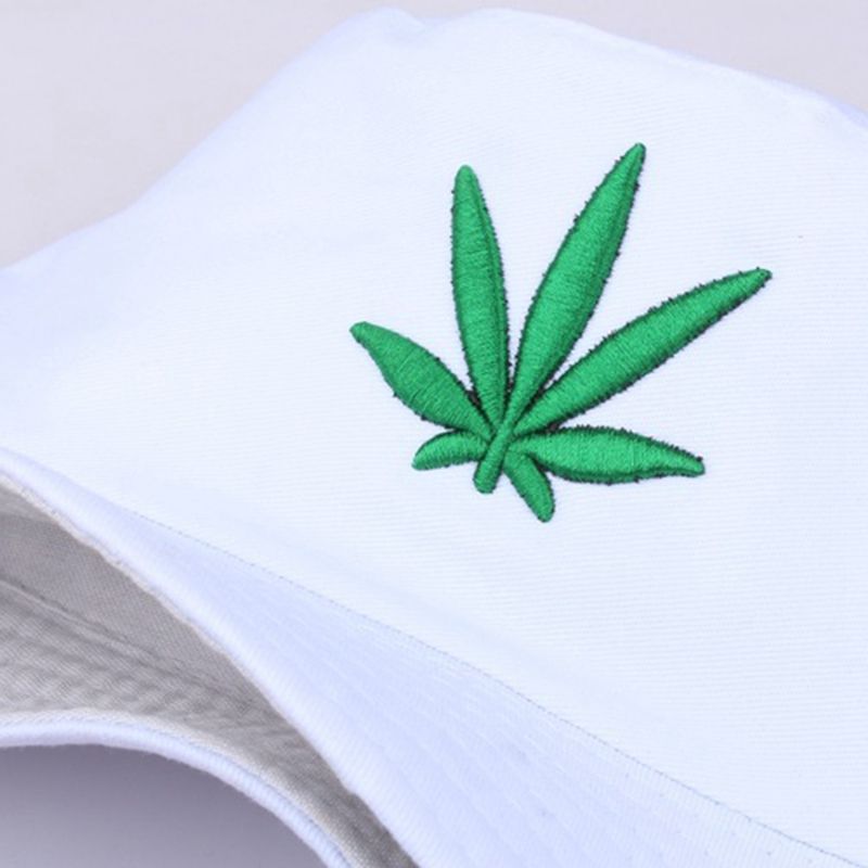 Hot Sale Maple Leaf Bucket Hat Hip Hop Panama Hats Embroider Printed Cotton Men Women Summer Casual Wide Brim Sun Cap Unisex_voghion.com