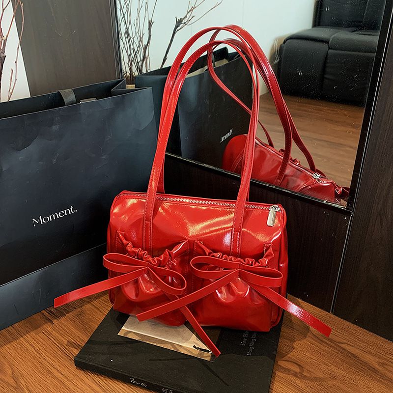 Underarm Multi-Pocket 2025 Summer New Versatile Bow Pillow Style Shoulder Bag For Women_voghion.com