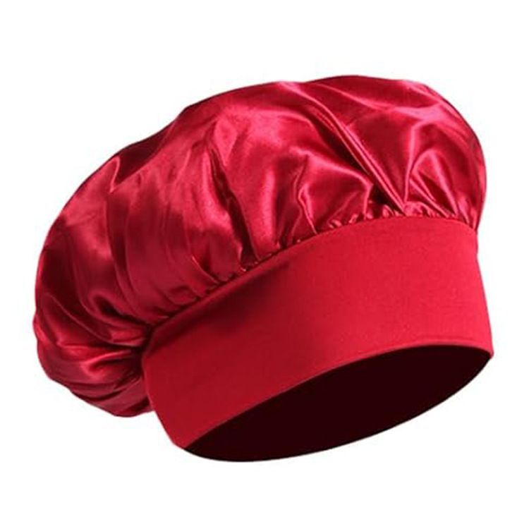 Schlafmütze aus elastischem Satin mit breiter Krempe für Männer und Frauen, für die Schönheitspflege und Haarpflege bei Chemotherapie_voghion.com