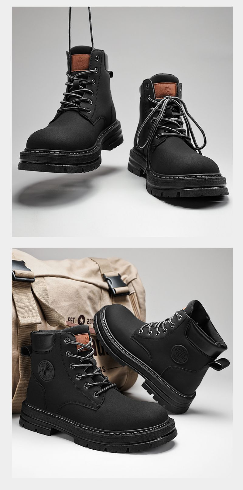Gele herfst trendy heren Martin laarzen, werkkleding schoenen, hoge top woestijn Engelse stijl dik_voghion.com