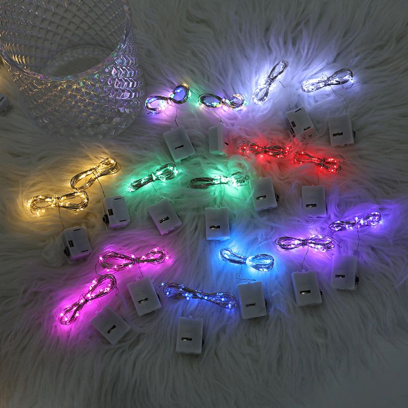 LED Copper Wire Fairy Lights – 3 Modes, Battery Operated, Flexible String Lights For Gift Boxes, Balloons & Party Decor_voghion.com