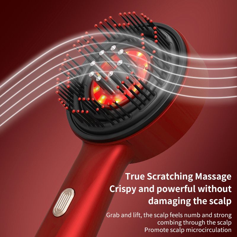 New Red Light Scalp To Activate Collaterals And Promote Development, Care, Massage Comb For Liquid Guided Hair Growth_voghion.com