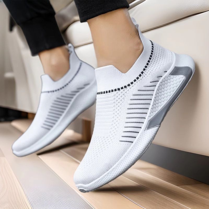 Pantofi sport pentru bărbați de calitate imbatabilă, primăvara 2025, respirabili, casual, cu gură ascuțită, cu un singur picior, pantofi pentru bărbați_voghion.com