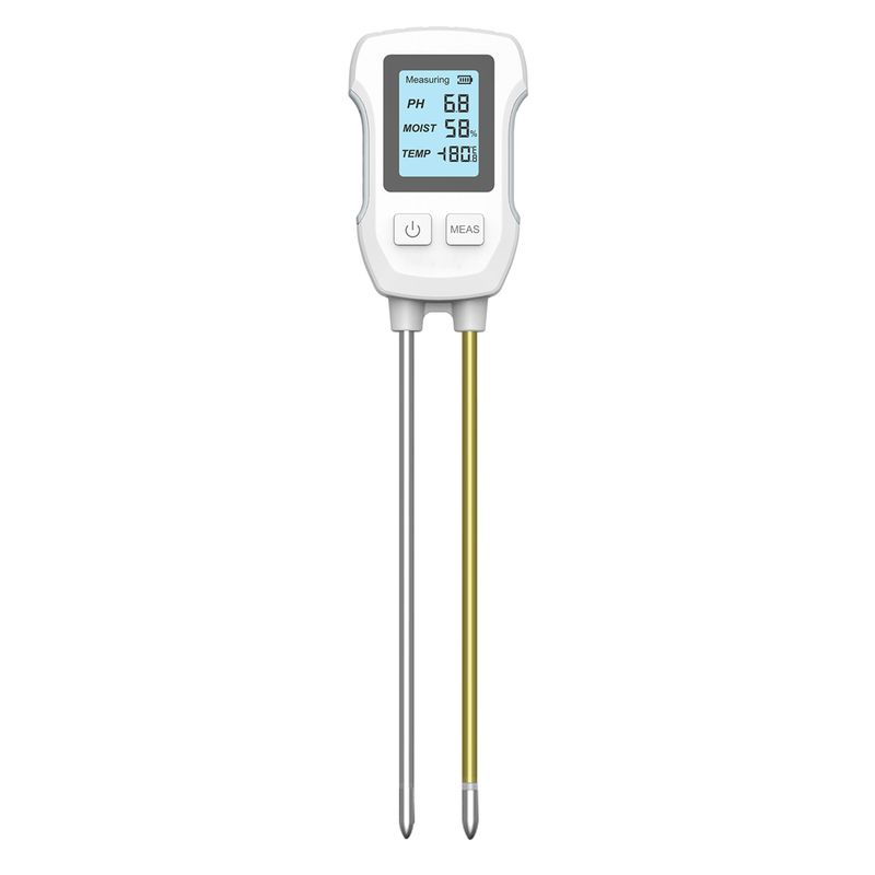 KKMOON 3in1 Bodem PH Tester LCD-scherm Bodemthermometer PH Temperatuur Vochtigheidsmeter Bloem Plant Potplanten Bodem Tester_voghion.com