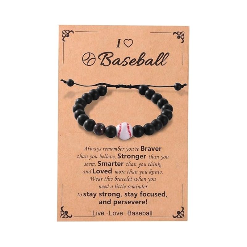 Men's Sports Bracelet - Black Matte Stone & Red Tiger Eye Beads (Adjustable, Gift Ready)_voghion.com