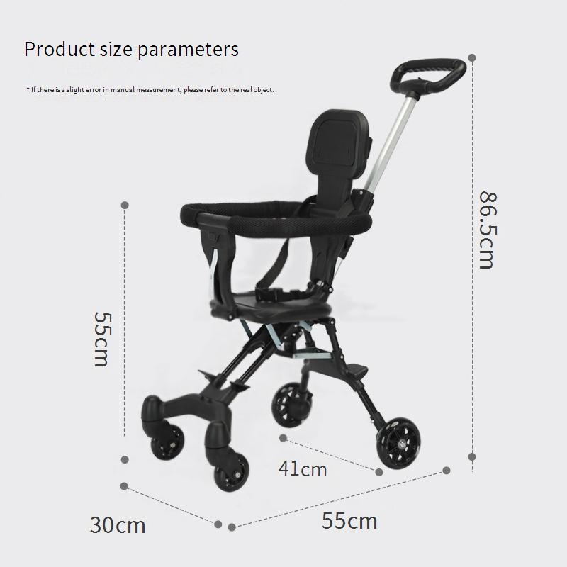 Moeder & Kinderen Baby Stroller Eén Knop Opvouwbare Tweerichtings Zitplaatsen Lichtgewicht Vierwielige Baby Stroller_voghion.com
