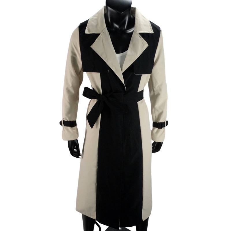 Cappotto lungo da donna con cintura in vita e temperamento da dea_voghion.com