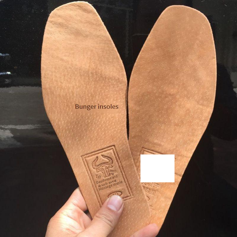 Genuine Leather Cowhide Insoles Thickened Deodorant Insoles Breathable Water Absorption Non Slip Durable Can Be Trimmed Men's And Women's Styles_voghion.com