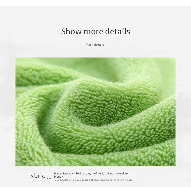 Serviette de toilette en coton épais de qualité supérieure 170 g - Extra douce et absorbante pour la maison et les voyages_voghion.com
