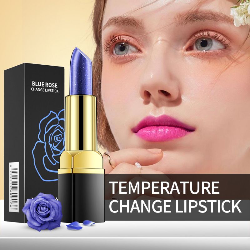Lápiz labial YANQINA Blue Enchantress que cambia de color, bálsamo labial hidratante, antiadherente, resistente al agua, maquillaje que no se desvanece._voghion.com