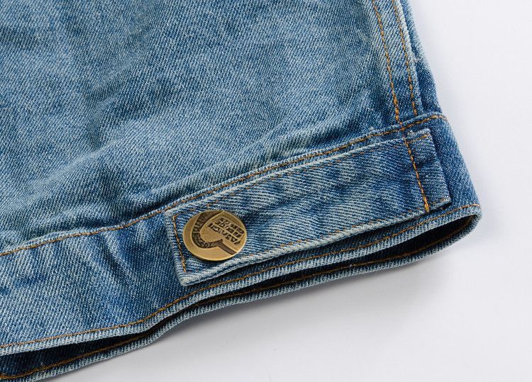 Men’s Slim-Fit Denim Vest – Distressed Washed Workwear Jacket With Multiple Pockets (98% Cotton, S-6XL, Blue)_voghion.com