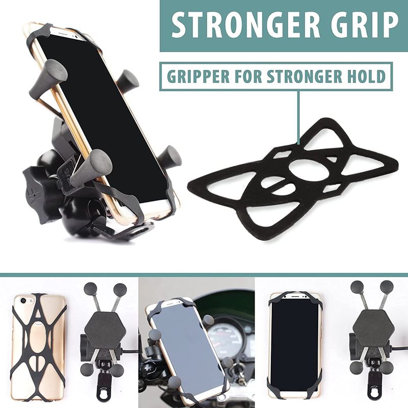 Motorrad Handy Halter Mit USB Ladegerät Motorrad Bike Lenker Ständer Halterung_voghion.com