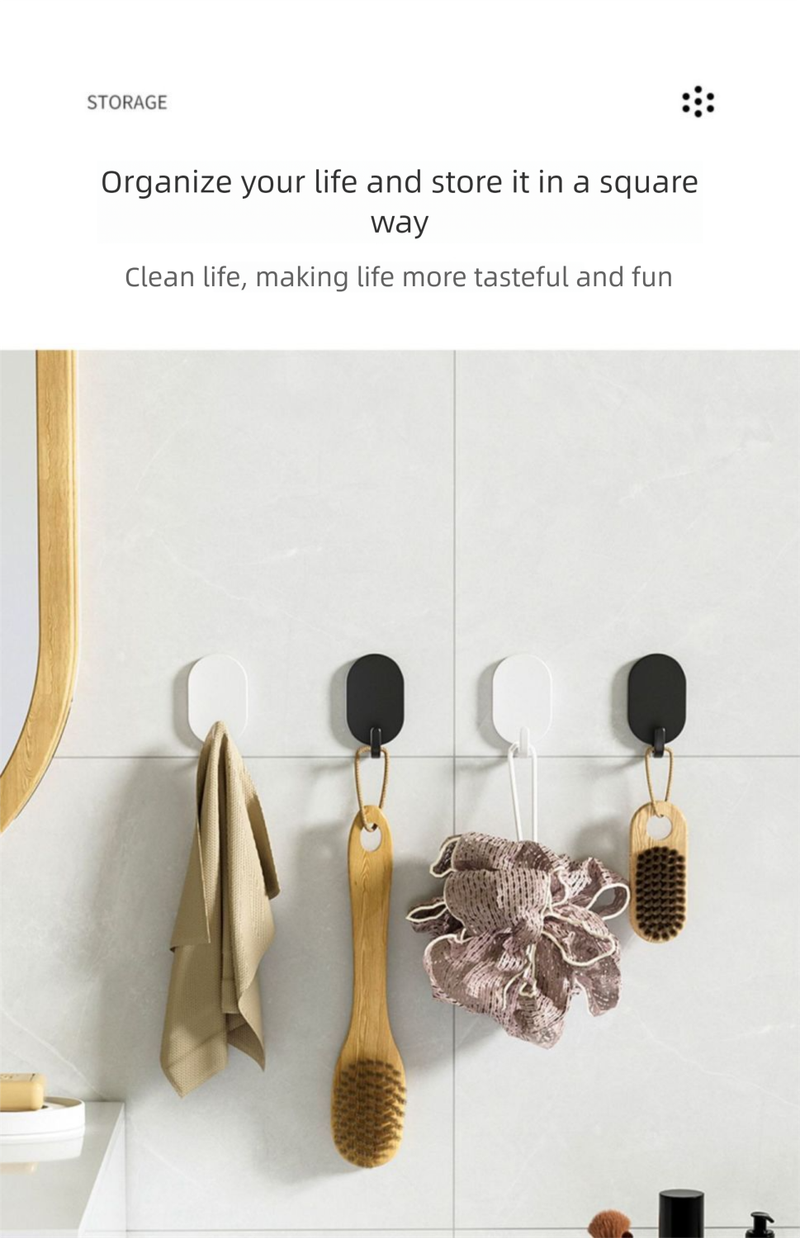 Gancio adesivo resistente in acciaio inossidabile per foratura, cucina, bagno, porta, montaggio a parete, senza traccia_voghion.com