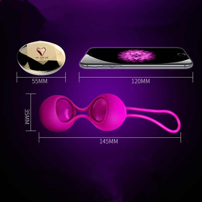 Silicone FOX Balls With Smart Touch Control, Vibrating Kegel Vaginal Tightening Exercise Balls, Vibrator, Adult Intimate_voghion.com