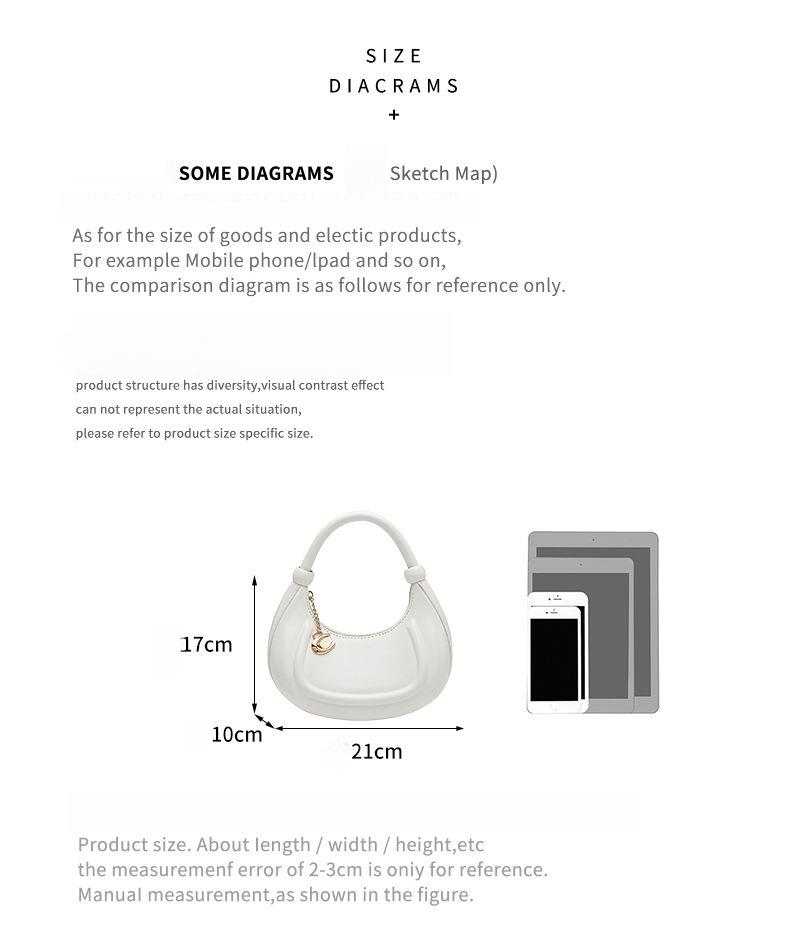 CHARHP&KEJNT Hailey Diary Crescent Women's Small Handbag Single Shoulder Crossbody Bag_voghion.com