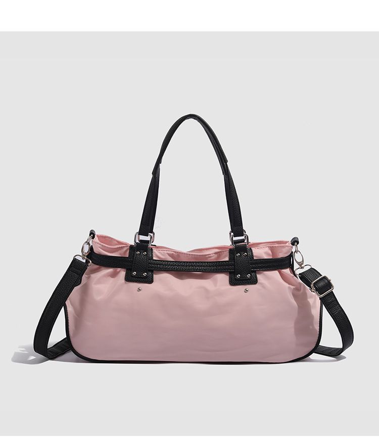 Stylish Unisex Nylon Tote Bag For Travel, Gym & Daily Use - Spacious 20-35L Capacity, Lightweight & Durable (Pink, Black, Leopard Print)_voghion.com