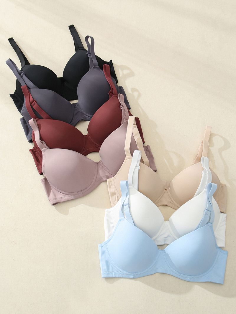 Seamless Comfort Women's Bra - Breathable 3/4 Cup Adjustable Underwire Support For Everyday Wear (Multiple Colors & Sizes)_voghion.com