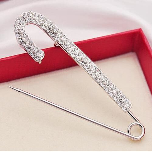 Simple Rhinestone Large Pin Buckle Pin Korean Clothing Accessories Sweater Accessories Men And Women Clothes Cardigan Jacket Brooch_voghion.com