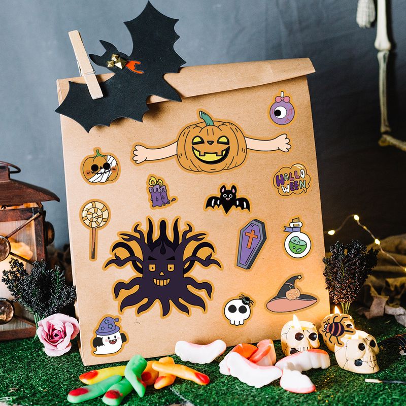 Stickers 8 Piece Halloween Face Changing Stickers Children's Educational Toys Handmade DIY Cartoon Stickers Puzzle Stickers_voghion.com