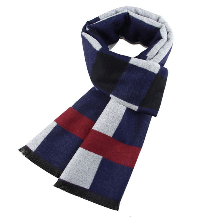 plaid da uomo per autunno e inverno, sciarpa calda da lavoro, pile alla moda, sciarpa invernale in seta_voghion.com