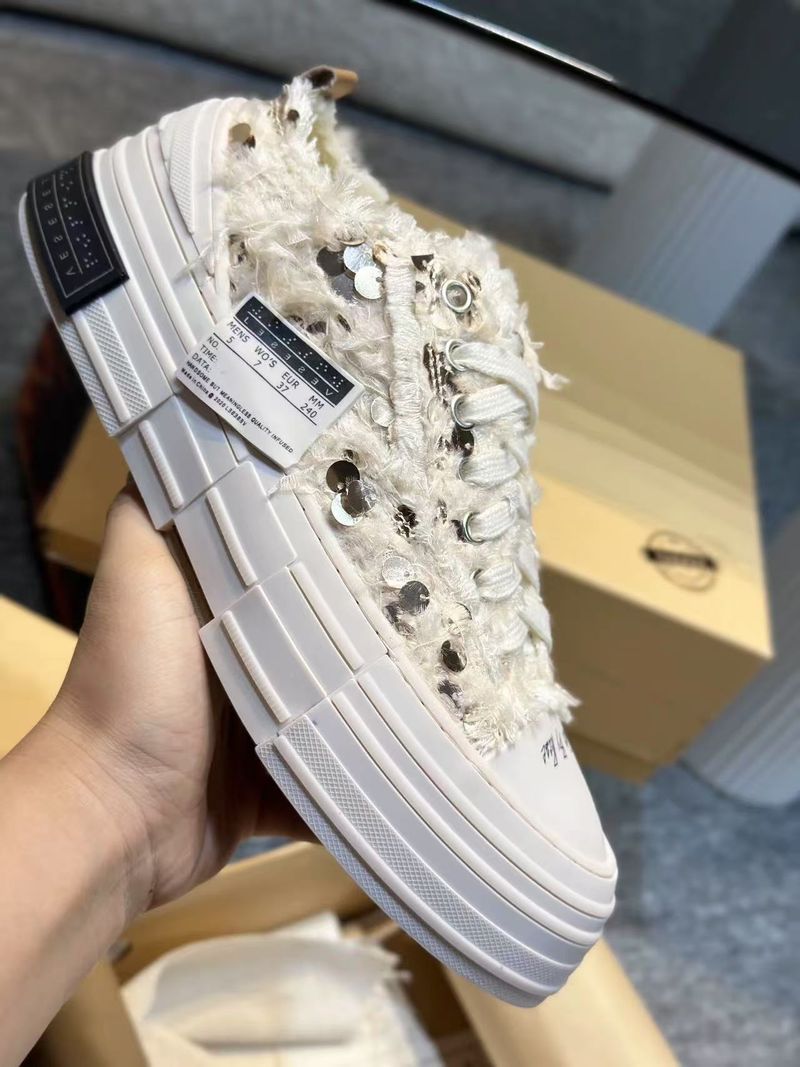 26ss With High Version Braille Wu Jianhao Same Style Canvas For Men And Women Swan Series Thick Peach Wood Sole Beggar S_voghion.com
