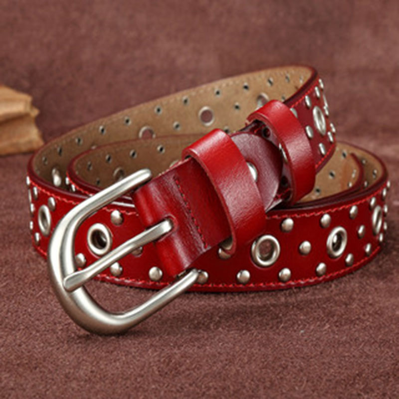 Cintura punk con rivetti cavi casual alla moda in stile coreano e giapponese da donna_voghion.com