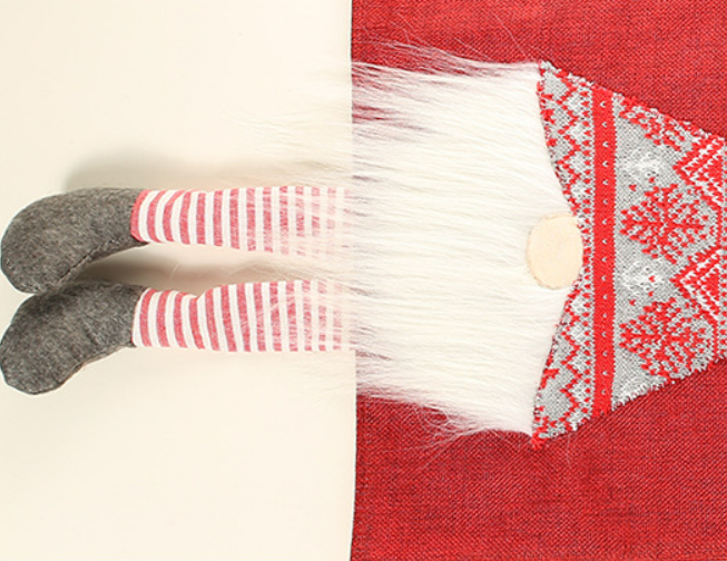 New Christmas Decorative Products Rudolf Table Flag Creative 3D Elderly Table Decoration Table Cloth_voghion.com