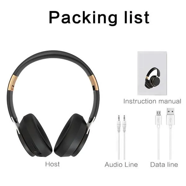 LANSKLBD Bluetooth 5.0 Headphones Foldable Wireless Stereo Headset for Smartphone Tablets, Laptop, Music Player Support TF Card Wireless Wired Mode_voghion.com