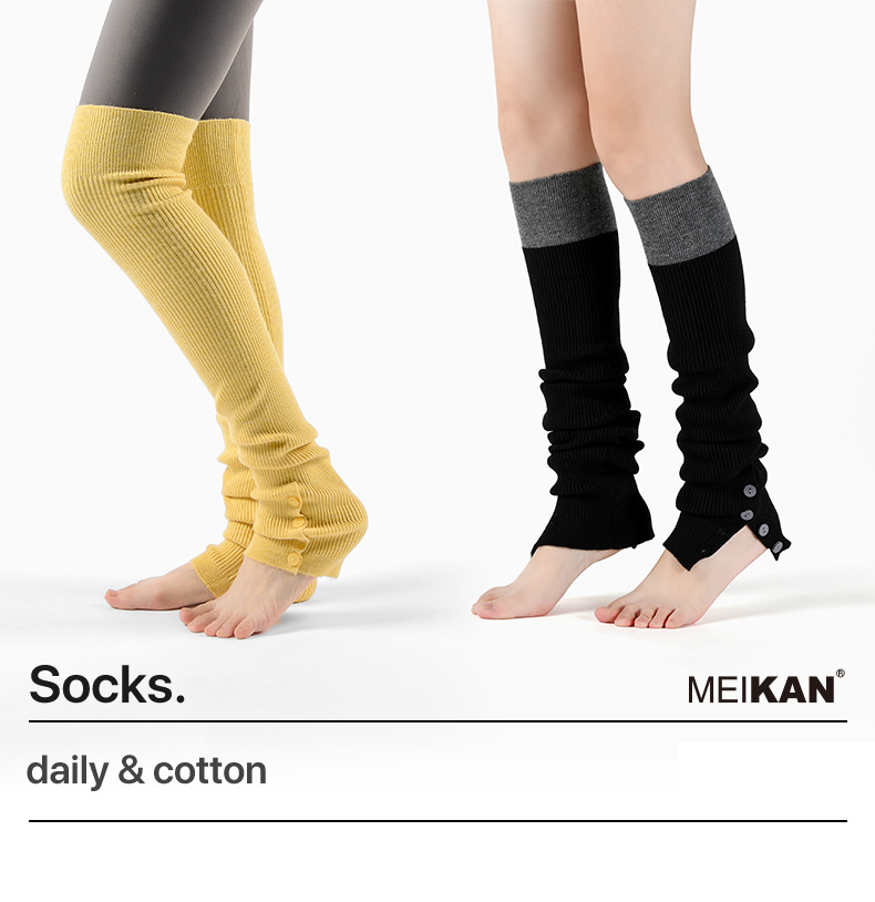 Professionelle Yoga-Socken, Overknee-Strümpfe, verlängerte Beinlinge für Damen, Damenstrümpfe_voghion.com
