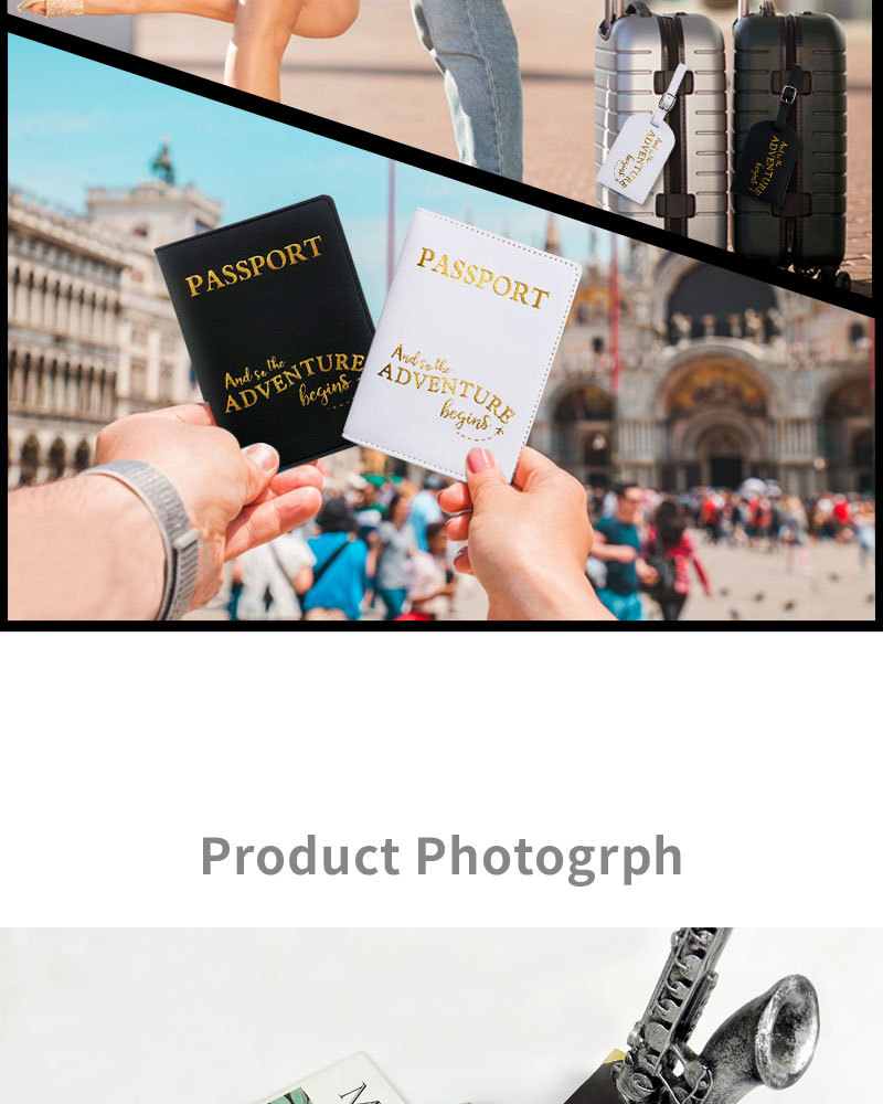 Kaartehüllen PVC Verdickte Lieder Passtasch Gepäckdréierband Abenteuerrees Passhalter Set_voghion.com