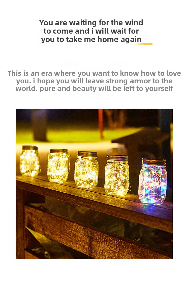 Solar Crackled Glass Mason Jar Lantern – Waterproof Outdoor Hanging Light With 30 LED Bulbs (Warm White/Color-Changing), IP55, 6-12H Auto Lighting_voghion.com