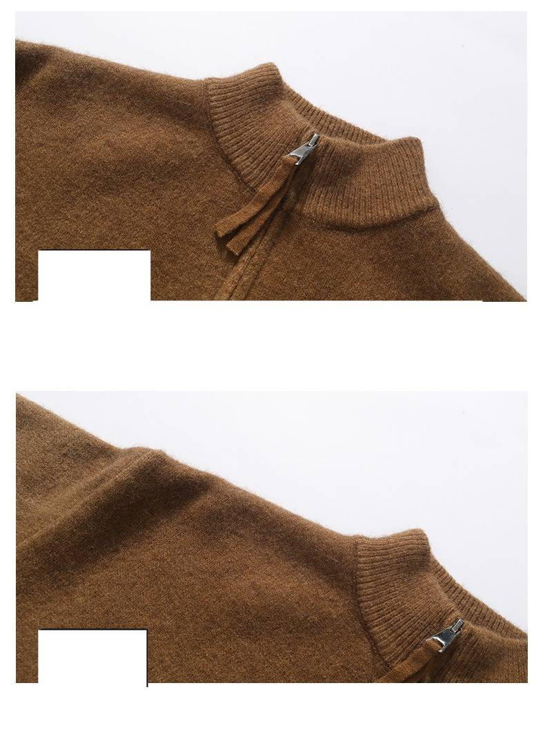 Maglione oversize da uomo in maglia - Pullover casual da streetwear con vestibilità comoda, morbido girocollo, colori solidi alla moda per autunno e inverno_voghion.com