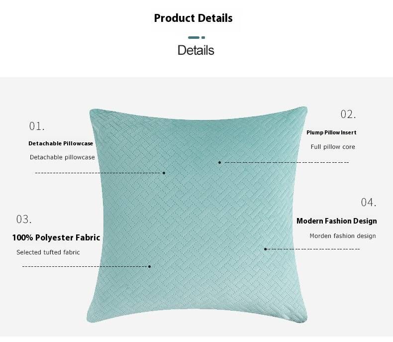 Einfarbiger Kissenbezug aus Polyester – moderner, minimalistischer Kissenbezug für Sofa, Bett, Büro (45 x 45 cm, ohne Einsatz, maschinenwaschbar, mehrere Farben)_voghion.com