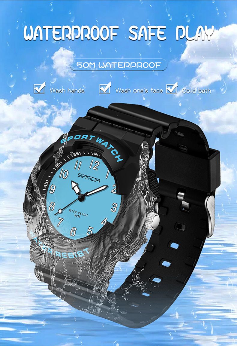 Orologio sportivo unisex alla moda con display digitale, impermeabile fino a 50 m, cinturino in TPU leggero, casual ed elegante per adolescenti e adulti._voghion.com