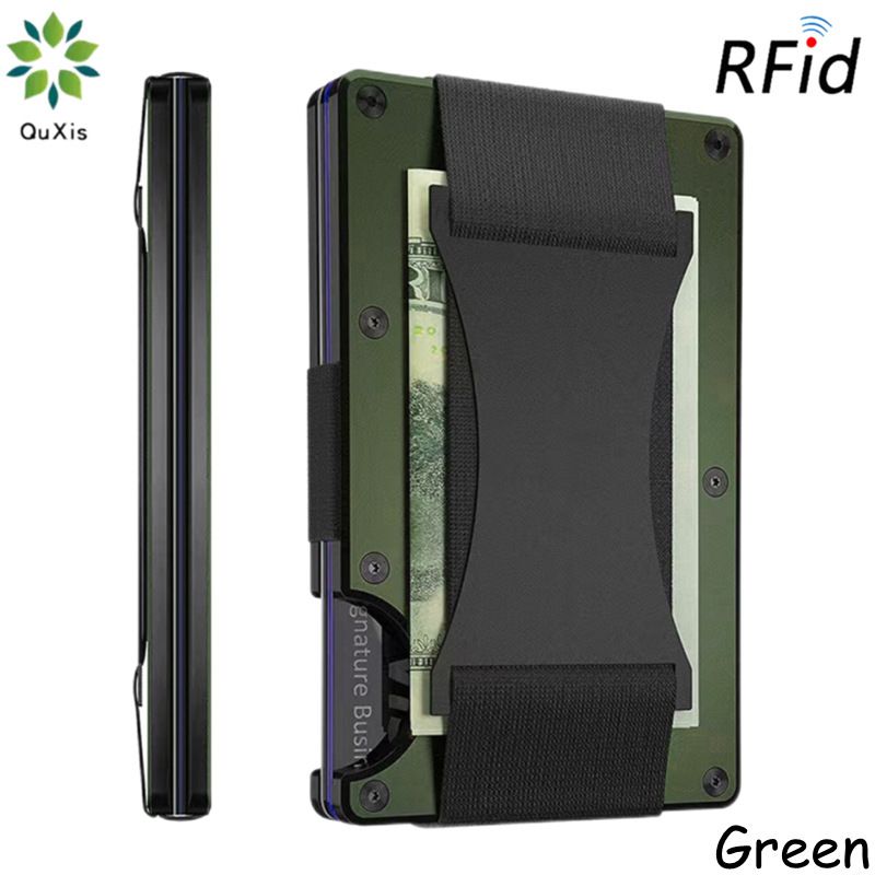 Kartenhalter Geldbörse Brieftaschen Metall Kartentasche Kohlefaser Brieftasche Brieftasche RFID Anti-Diebstahl-Bürste Blocking-Technologie_voghion.com