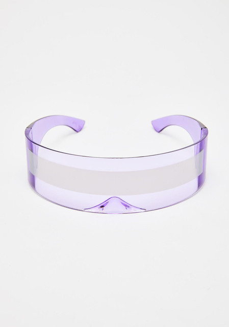 Occhiali da sole futuristici da donna con visiera stretta Occhiali da vista laser Personalità Occhiali da vista con lenti a specchio Occhiali integrati Occhiali da sole da uomo_voghion.com