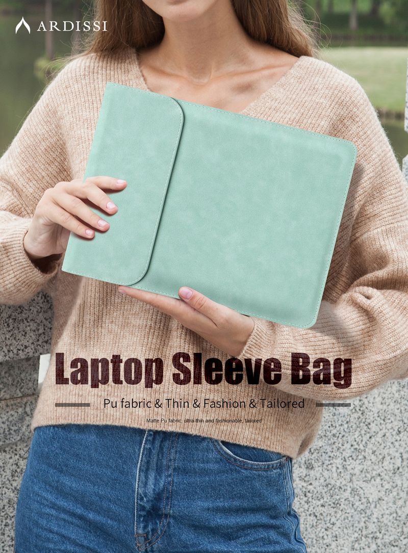 Computer Sleeve Case For Book IPad Air M1 M2 13 14 15 6 16 Pro 12 9 11 Inch Cover Bag Pouch Matte Vegan Leather_voghion.com