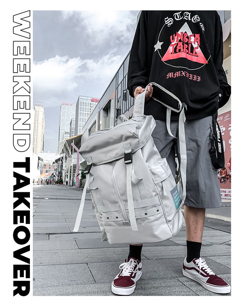 Schultasche Herren Trendy Funktionale Sport Outdoor Straße Große Kapazität Studentenrucksack Parka Computer Reisetasche_voghion.com