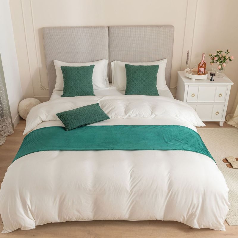 Semplice modello olandese in velluto ultrasonico a rombi per hotel, hotel, casa, letto, asciugamano, bandiera_voghion.com