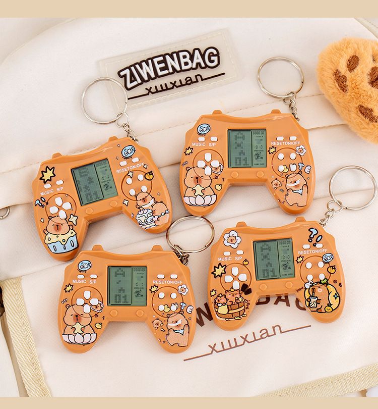 Capybara Handheld Tetris Game Console - Pocket-Sized Retro Gaming Gift For Kids, Students & Gamers_voghion.com