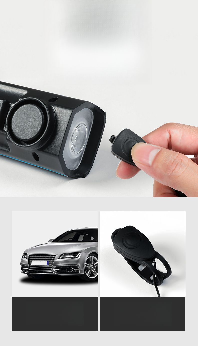 New Product Bicycle Two-in-One Mountain Bike USB Rechargeable Front Light With Bright Flashlight Horn_voghion.com