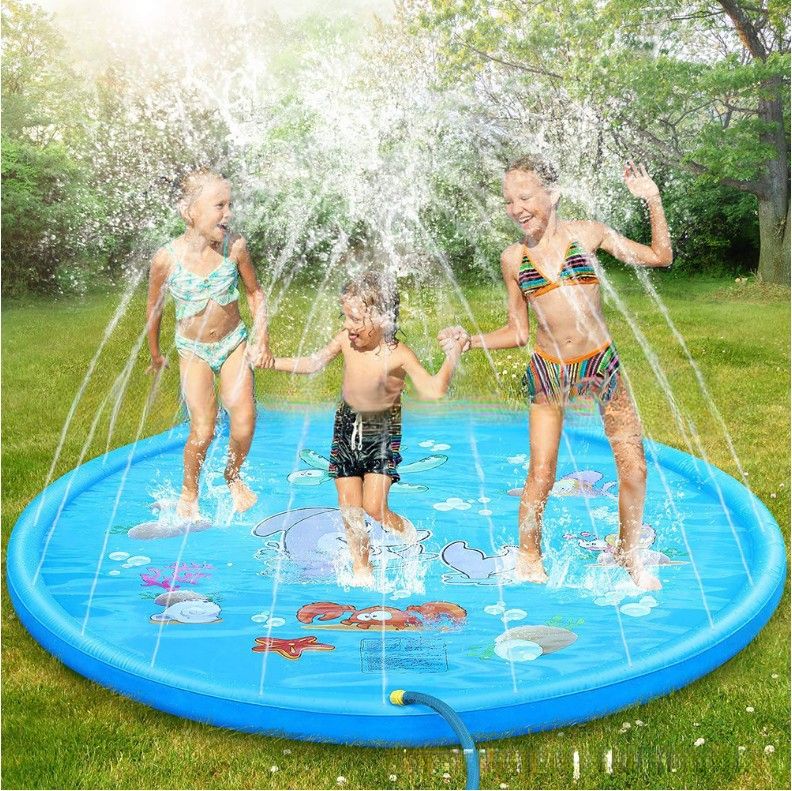 Home PVC Outdoor Grass Children's Play Alphabet Water Spray Mat_voghion.com