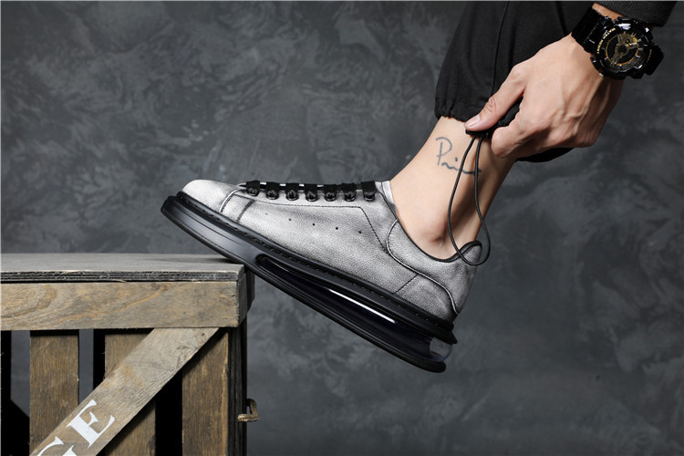 Air Cushion Small White Shoes Men S New Korean Version Of The Thick Bottom Heightening Sports And Leisure Shoes Retro Old Sneakers_voghion.com